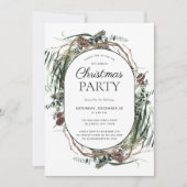 Modern Eucalyptus Dusty Winter Kerstfeest Kaart (Voorkant)