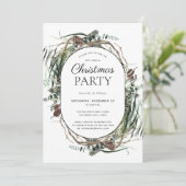 Modern Eucalyptus Dusty Winter Kerstfeest Kaart (Staand voorkant)