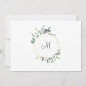 Modern Eucalyptus Foliage Geometric Lijst Notitiekaartje (Achterkant)