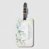 Modern Eucalyptus Greenery Elegant Business Bagagelabel (Voorkant (verticaal))