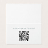 Modern Eucalyptus Greenery QR Code Elegant Visitekaartjes (Binnenkant ongevouwen)