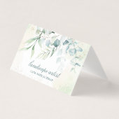 Modern Eucalyptus Greenery QR Code Elegant Visitekaartjes (Voorkant)