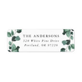 Modern Eucalyptus Greenery Return Address Etiket (Voorkant)
