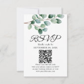 Modern Eucalyptus Greenery Wedding RSVP Kaartje (Voorkant)