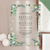 Modern Eucalyptus Wedding Acryl Uitnodigingen