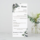 Modern Eucalyptus Wedding Menu (Staand voorkant)