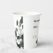 Modern Eucalyptus Wedding Papieren Bekers (Rechts)