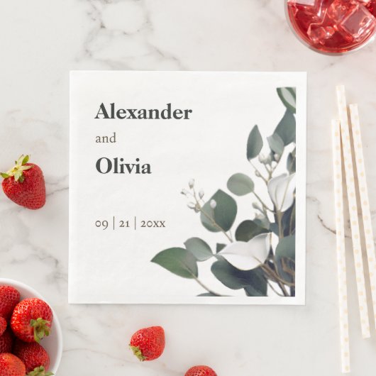 Modern Eucalyptus Wedding Servet (Insitu)