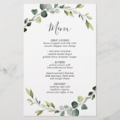 Modern Eucalyptus Wreath Weddenrenmenu (Voorkant)