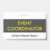 Modern "EVENT COÖRDINATOR" Badge (Achterkant)