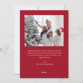 Modern Everything Christmas Red Photo Feestdagenkaart (Achterkant)