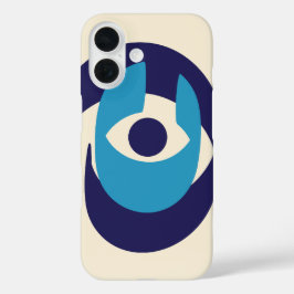 Modern Evil Eye Telefoonhoesje – Beschermende Naza iPhone 16 Hoesje