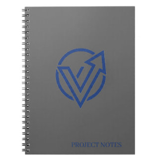 Modern Executieve Notitieboek in Koolgrijs Kobalt