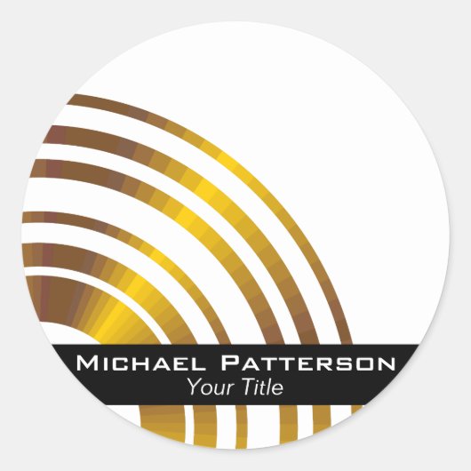 Modern Executive Circles Professioneel gepersonali Ronde Sticker (Voorkant)