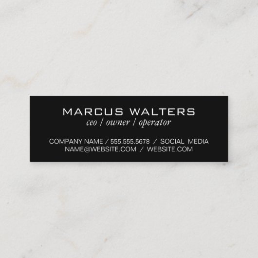 Modern expressief met het pictogram van wijnglas mini visitekaartje (Achterkant)