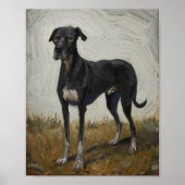  Modern Expressionist Dog Art Poster (Devant)