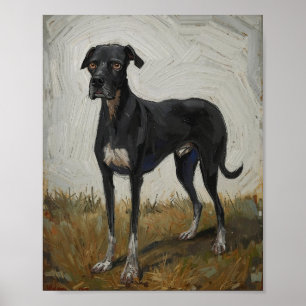 Modern Expressionistisch Hond Kunst Poster