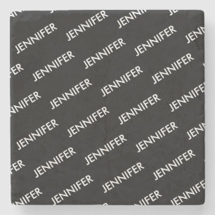 Modern extravagant noem het gepersonaliseerd zwart stenen onderzetter