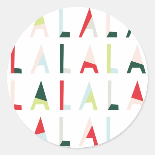 Modern Fa la kerst sticker (Voorkant)