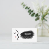 Modern Face Beauty Makeup minimalistisch eenvoudig Visitekaartje (Staand voorkant)