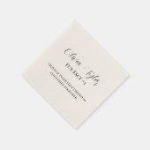 Modern Fact Wedding Reception Cocktail Napkin Servet (Hoek)