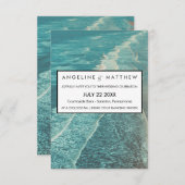 Modern Fade Tropical Beach Zee Weddenschap Card Kaart (Voorkant / Achterkant)