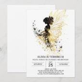 Modern Fairycore verjaardagsfeestje Kaart (Voorkant / Achterkant)