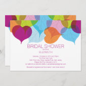 Modern Fall Leaves Bridal Shower Kaart (Voorkant / Achterkant)