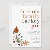 Modern Fall Leaves Thanksgiving Party Kaart (Voorkant)