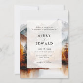 Modern Fall Wedding Eenvoudig Kaart (Voorkant)