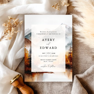 Modern Fall Wedding Eenvoudig Kaart