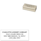 Modern familieadres op maat 	rubberstempel (Gestempeld)