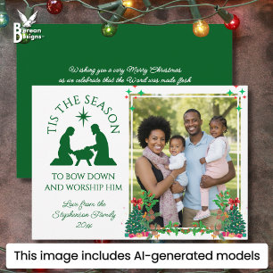 Modern Familiefoto TIS HET SEIZOEN Kerstmis Feestdagenkaart