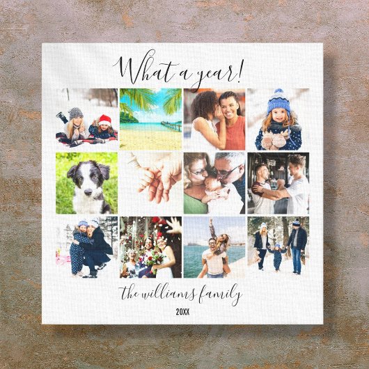Modern Family 12 Fotocollage Wat een jaar Canvas Afdruk