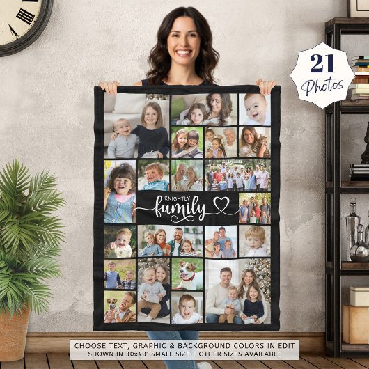 Modern Family 21 Foto's Script Hartnaam Aangepast Fleece Deken