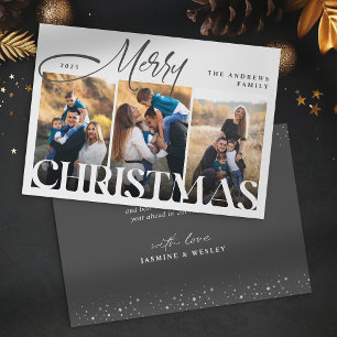 Modern Family 3 Photo Collage Kerstmis Feestdagenkaart