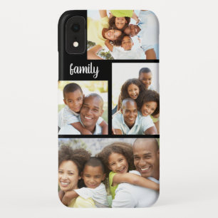 Modern Family 4 Fotocollage Trendy Zwart iPhone XR Hoesje