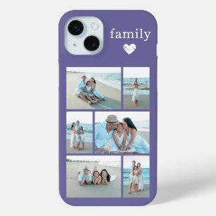 Modern Family 6 Foto Paars iPhone 15 Mini Hoesje