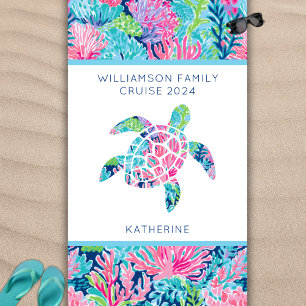 Modern Family Cruise Vakantie Zee Turtle Naam Strandlaken