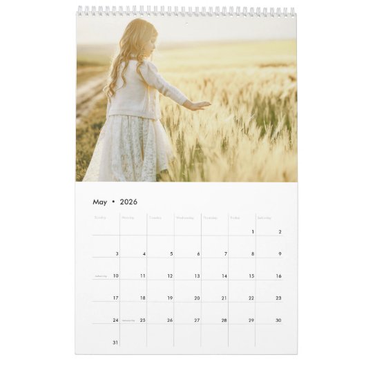 Modern Family Photo Collage Calendar Kalender (Mei 2026)