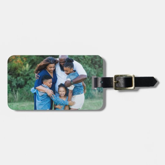 Modern Family Photo Keepsake Bagagelabel (Voorkant horizontaal)