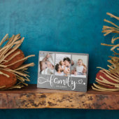 Modern Family Script Collage Linen 3 Foto Block Fotoplaat (Zijkant)