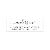 Modern Family Script Kalligrafie Retouradres Rubberstempel (Afrduk)