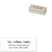 Modern Family Simple Typography Retouradres Rubberstempel (Gestempeld)