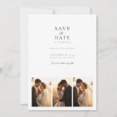 Modern Fancy 8 foto collage bruiloft Save the date Kaart (Achterkant)
