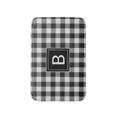Modern Farmhouse Black Buffalo Pset Monogramed Badmat (Voorkant Verticaal)