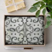 Modern Farmhouse Black in White Swirls Decoupage Tissuepapier (Geschenk)