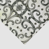 Modern Farmhouse Black in White Swirls Decoupage Tissuepapier (Detail)