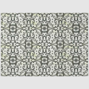 Modern Farmhouse Black in White Swirls Decoupage Tissuepapier