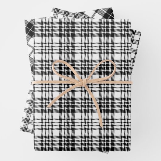 Modern Farmhouse Charm Black White Pset Inpakpapier Vel (In situ)